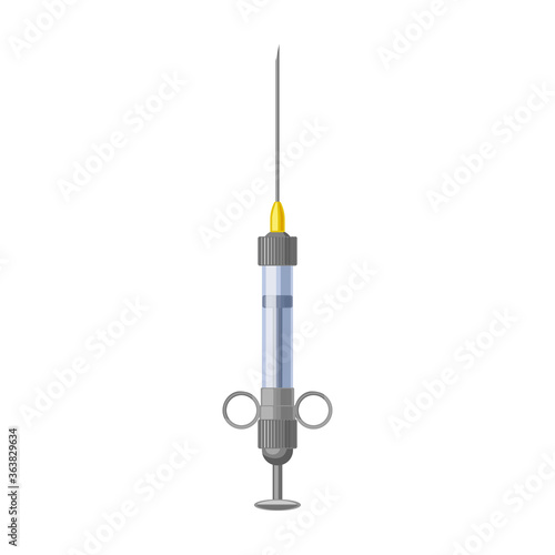Syringe vector icon.Cartoon vector icon isolated on white background syringe.