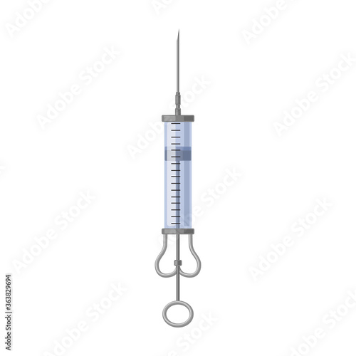 Syringe vector icon.Cartoon vector icon isolated on white background syringe.