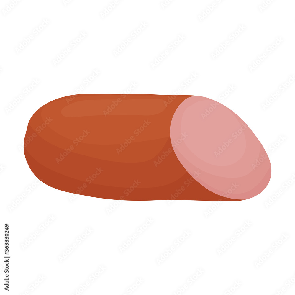 Sausage vector icon.Cartoon vector icon isolated on white background sausage. Sausage vector icon.Cartoon vector icon isolated on white background sausage.