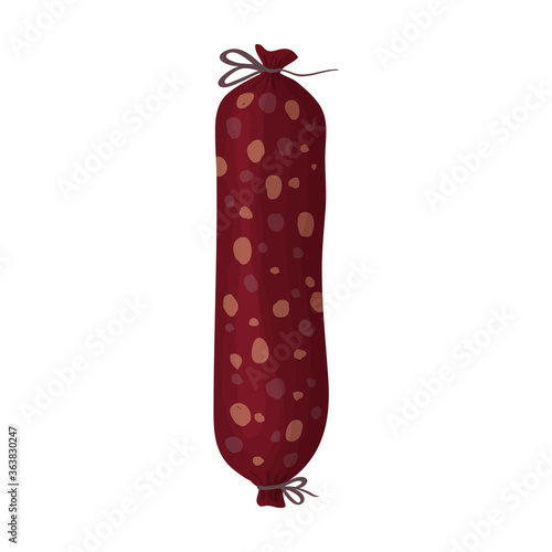 Sausage vector icon.Cartoon vector icon isolated on white background sausage.