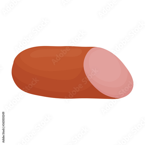 Sausage vector icon.Cartoon vector icon isolated on white background sausage.