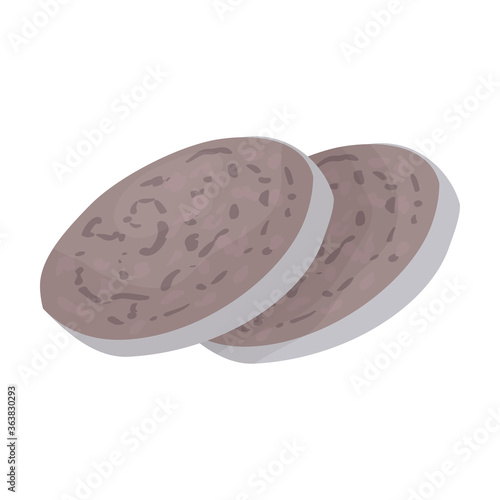 Sausage vector icon.Cartoon vector icon isolated on white background sausage.