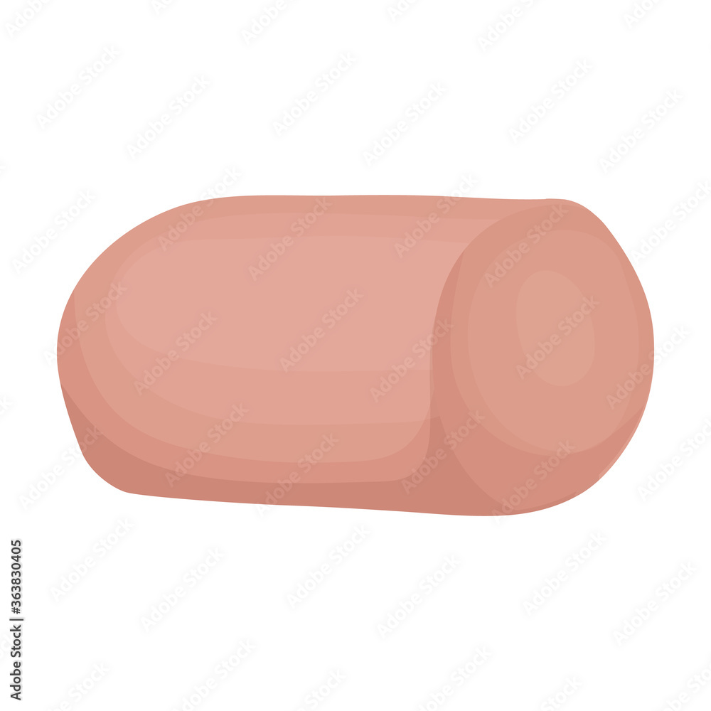 Sausage vector icon.Cartoon vector icon isolated on white background sausage.