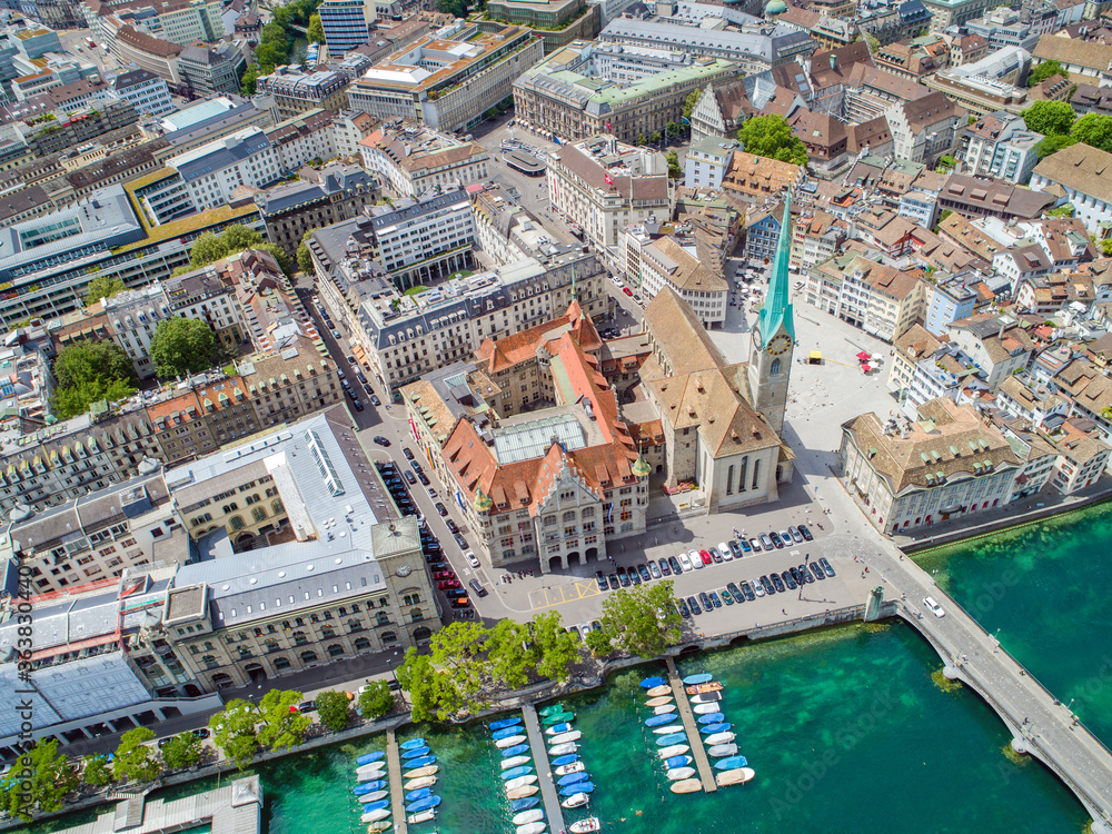 Aerialphoto Zurich City Switzerland