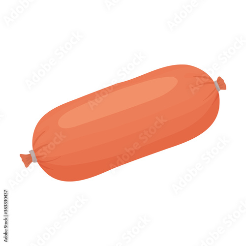 Sausage vector icon.Cartoon vector icon isolated on white background sausage.