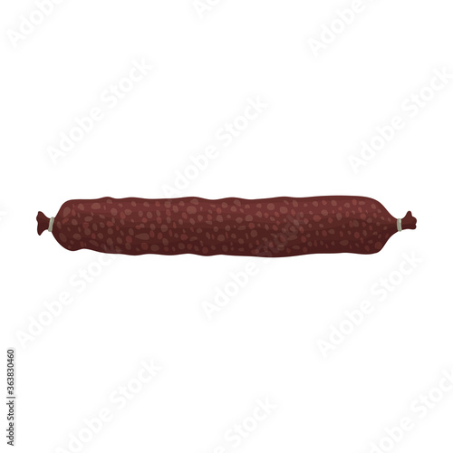 Sausage vector icon.Cartoon vector icon isolated on white background sausage.