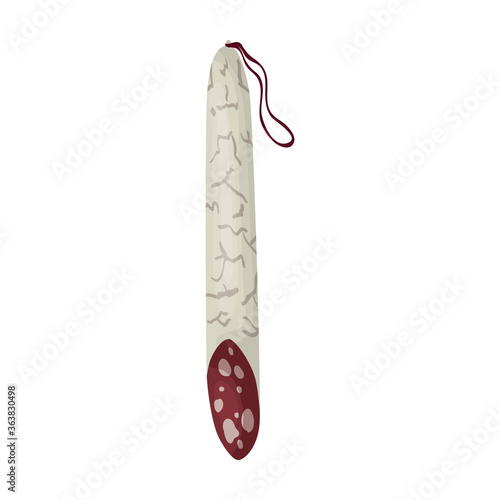 Sausage vector icon.Cartoon vector icon isolated on white background sausage.