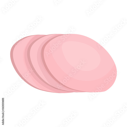 Sausage vector icon.Cartoon vector icon isolated on white background sausage.