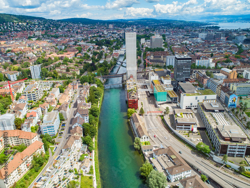 Luftbild Zürich Stadt