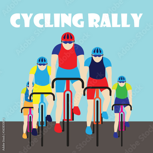 bike rally event for professional cyclist race poster . vector illustration