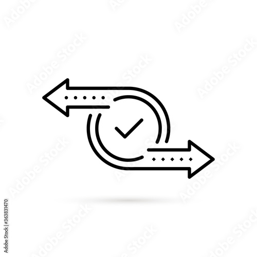 easy transfer like thin line cash flow icon