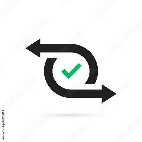 simple cash flow icon or easy transfer