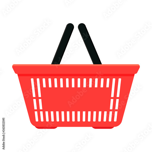 Basket vector icon.Cartoon vector icon isolated on white background basket.