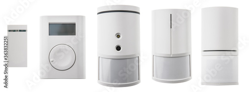 Set of home security sensors isolated