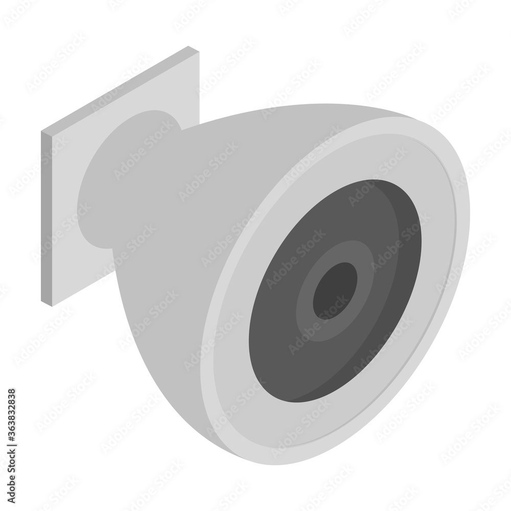 Security camera vector icon.Isometric vector icon isolated on white background security camera. Security camera vector icon.Isometric vector icon isolated on white background security camera.