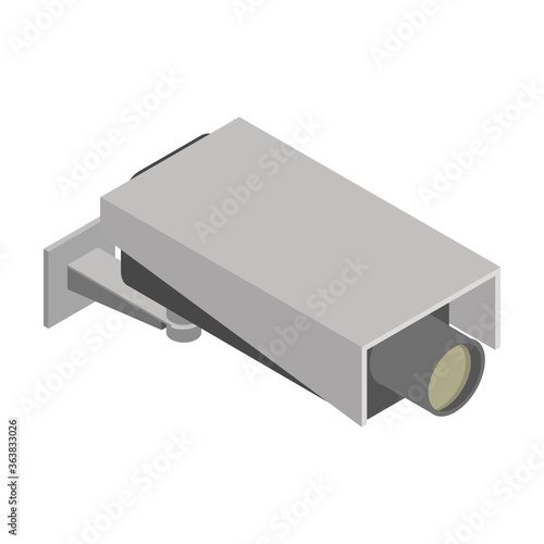Security camera vector icon.Isometric vector icon isolated on white background security camera.