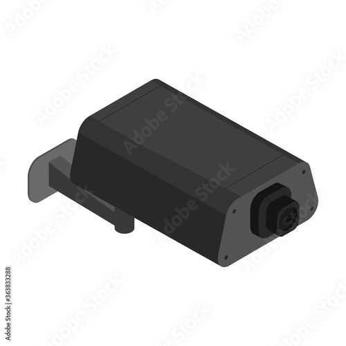Security camera vector icon.Isometric vector icon isolated on white background security camera.
