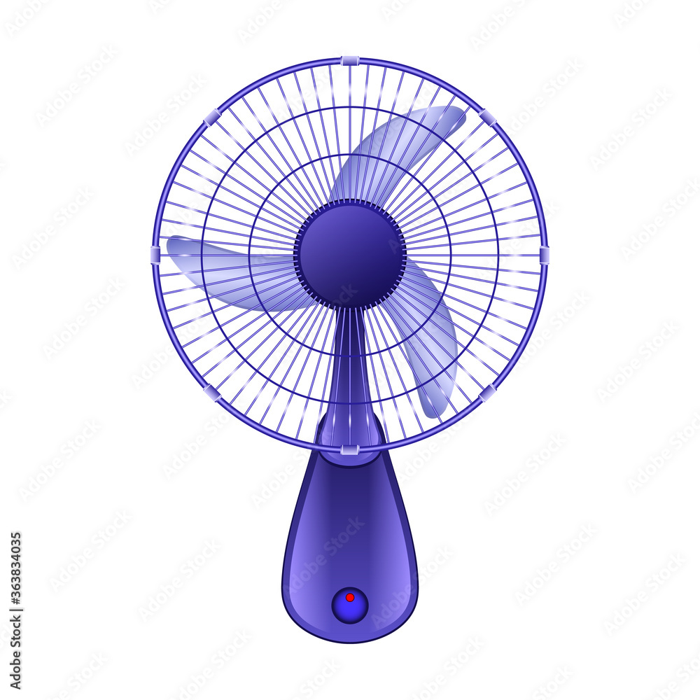 Fan vector icon.Realistic vector icon isolated on white background fan.