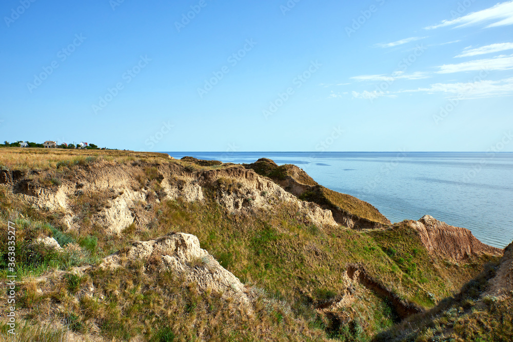 view of the estuary in the Stanislavsky Landscape Reserve, outskirts of the village of Stanislav Belozersky district