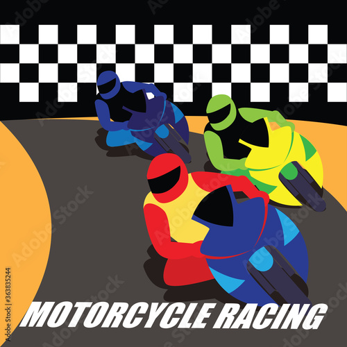 motorcycle racing poster and banner. vector illustration