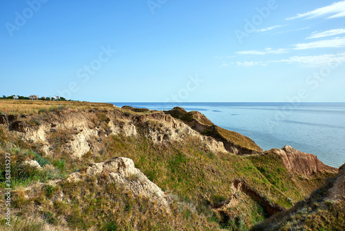 view of the estuary in the Stanislavsky Landscape Reserve, outskirts of the village of Stanislav Belozersky district
