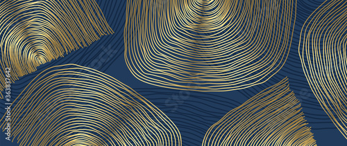 Abstract Gold line arts background, Hand drawn textures for wall decoration, invitation, cards, banner and poster. vector illustration.