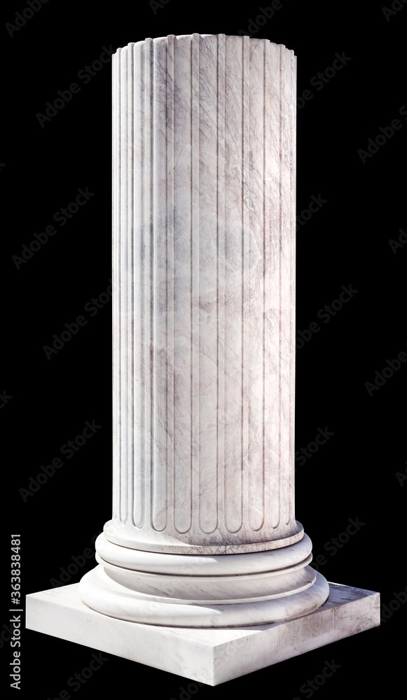 Antique greek temple column isolated Antique greek temple column isolated