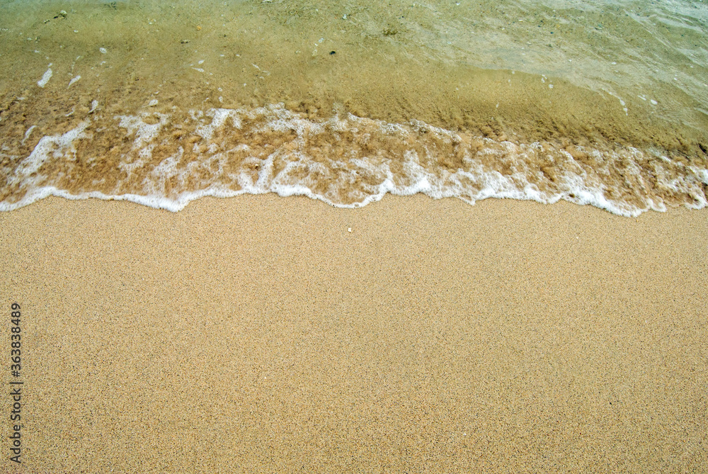 sand beach with waves sand beach with waves