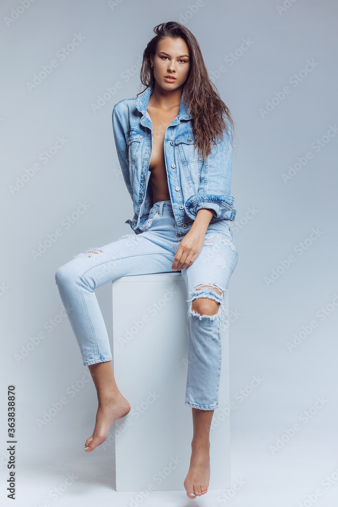 Portrait of young beautiful woman. Studio shoot of young beautiful female model. Portrait of young beautiful woman. Studio shoot of young beautiful female model.