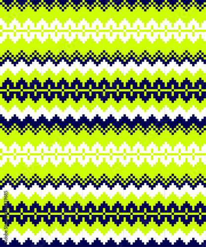 Yellow Christmas fair isle pattern background for fashion textiles, knitwear and graphics