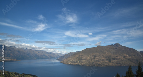 southern alps landscape with clouds