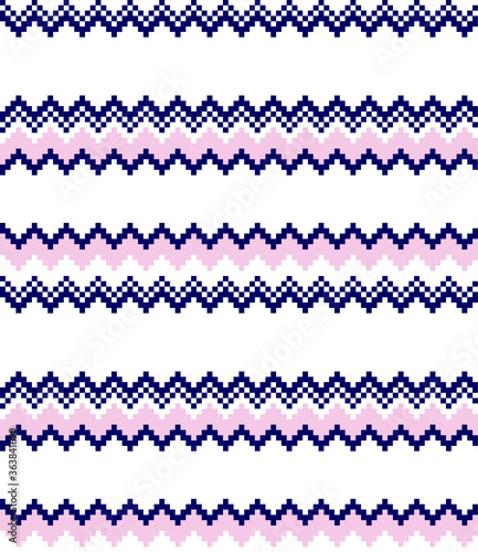 Pink Navy Christmas fair isle pattern background for fashion textiles, knitwear and graphics