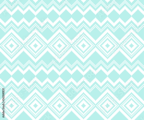 Sky Blue Christmas fair isle pattern background for fashion textiles, knitwear and graphics