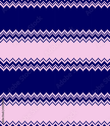 Pink Navy Christmas fair isle pattern background for fashion textiles, knitwear and graphics