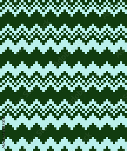 Sky Blue Christmas fair isle pattern background for fashion textiles, knitwear and graphics