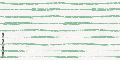 Vector border of thin horizontal painterly blue grunge stripes with overlay snowflake texture. Colorful seamless striped frost effect banner on white backdrop. Hand drawn brush style design for winter