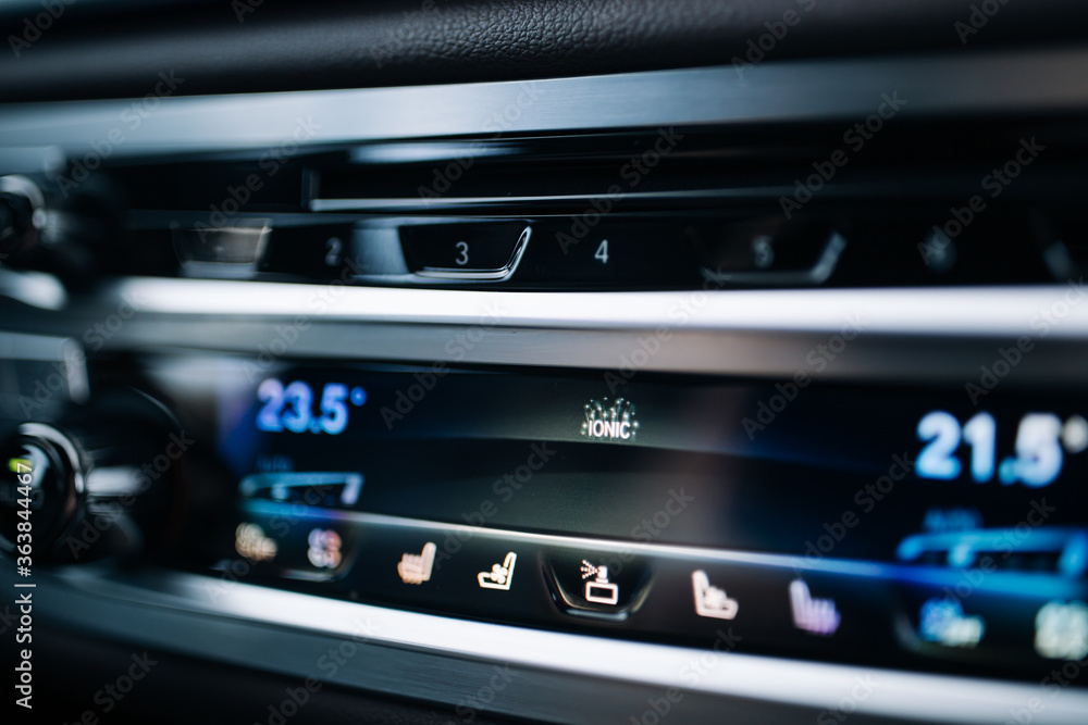 Obraz premium Automatic air condition and ionization system in modern car