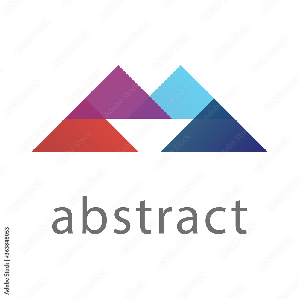 Abstract letter M of triangles element design logo. Icon, sign, symbol, pictogram, creative pattern of Colorful triangles for business company, digital, technology, innovation, education. Vector. Abstract letter M of triangles element design logo. Icon, sign, symbol, pictogram, creative pattern of Colorful triangles for business company, digital, technology, innovation, education. Vector.