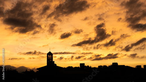 Wallpaper Mural sunset landscape with dramatic clouds Torontodigital.ca