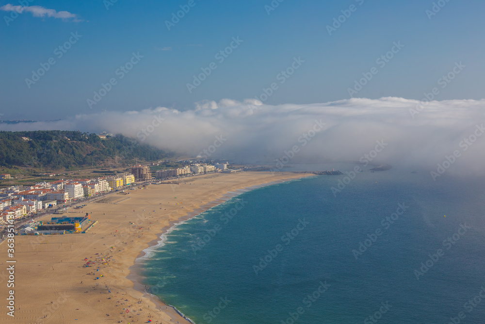 beautiful seaside resort of Nazare in Portugal