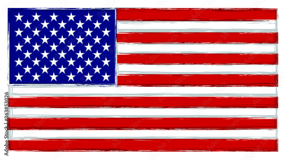 Obraz premium Grunge USA flag. American flag background.