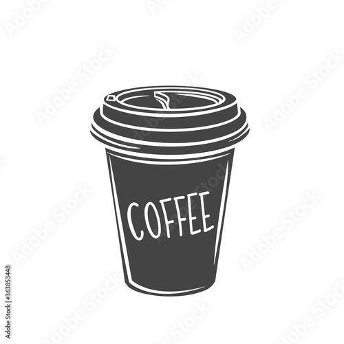 Coffee drink disposable paper cup