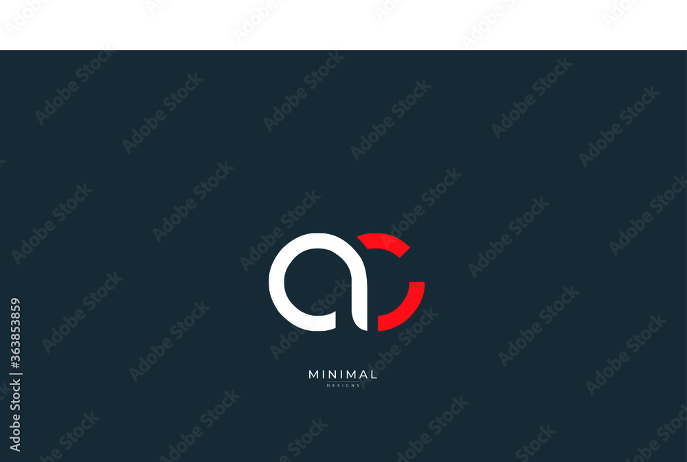 Alphabet letter icon logo AC or CA Stock Vector | Adobe Stock