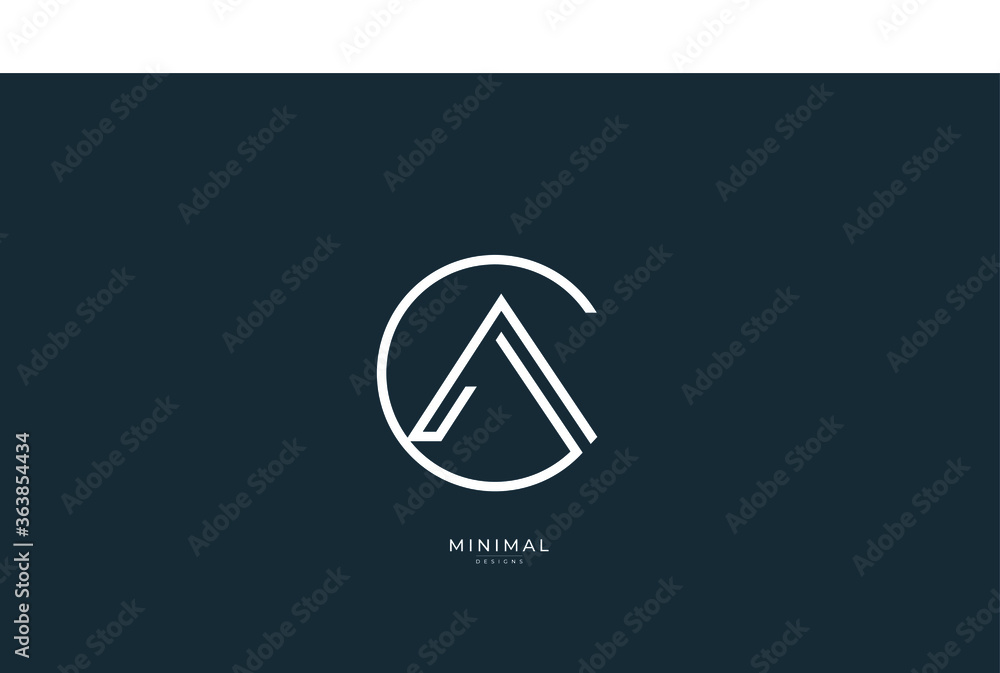 Alphabet letter icon logo AC or CA Alphabet letter icon logo AC or CA