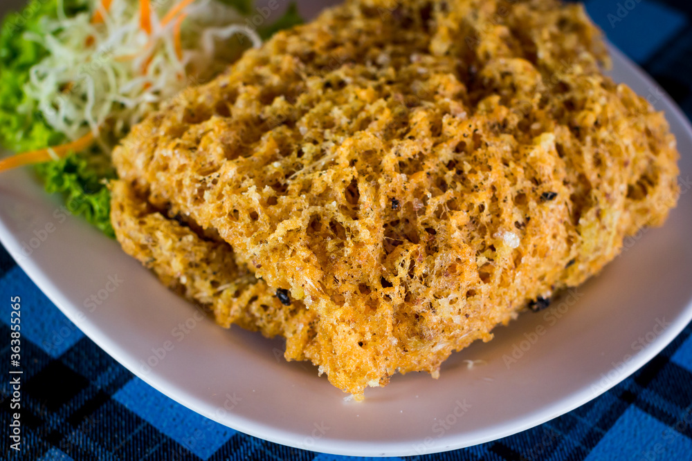 Crispy catfish salad with green mango Crispy catfish salad with green mango