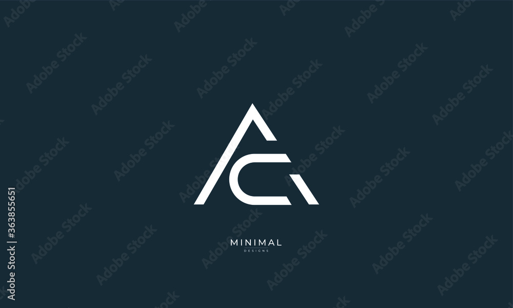 Alphabet letter icon logo AC or CA Alphabet letter icon logo AC or CA