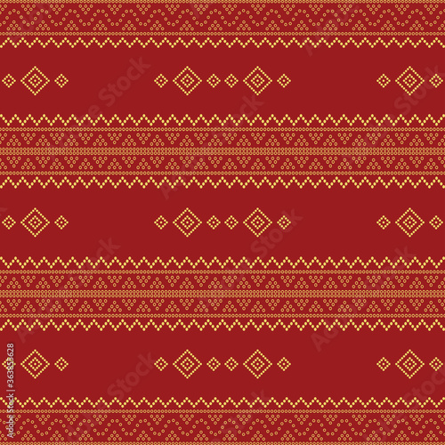 Seamless geometric background motif ulos batak. seamless traditional textile bandhani sari border. creative seamless indiant bandhani textures border design