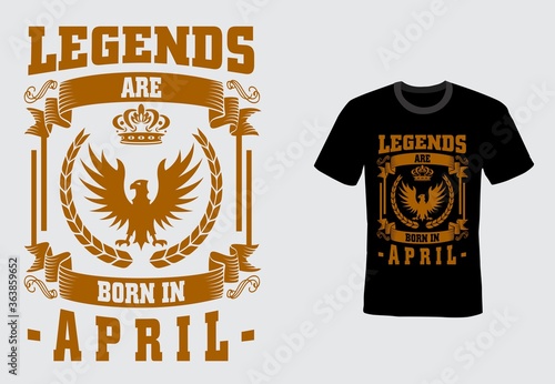 T-shirt design vector for those born in April