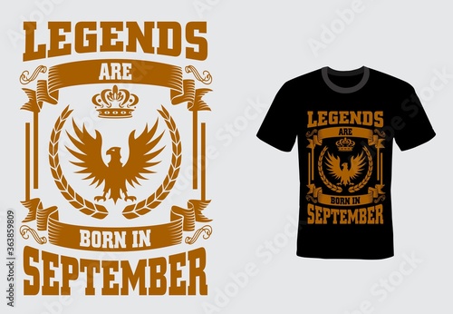 T-shirt design vector for those born in September