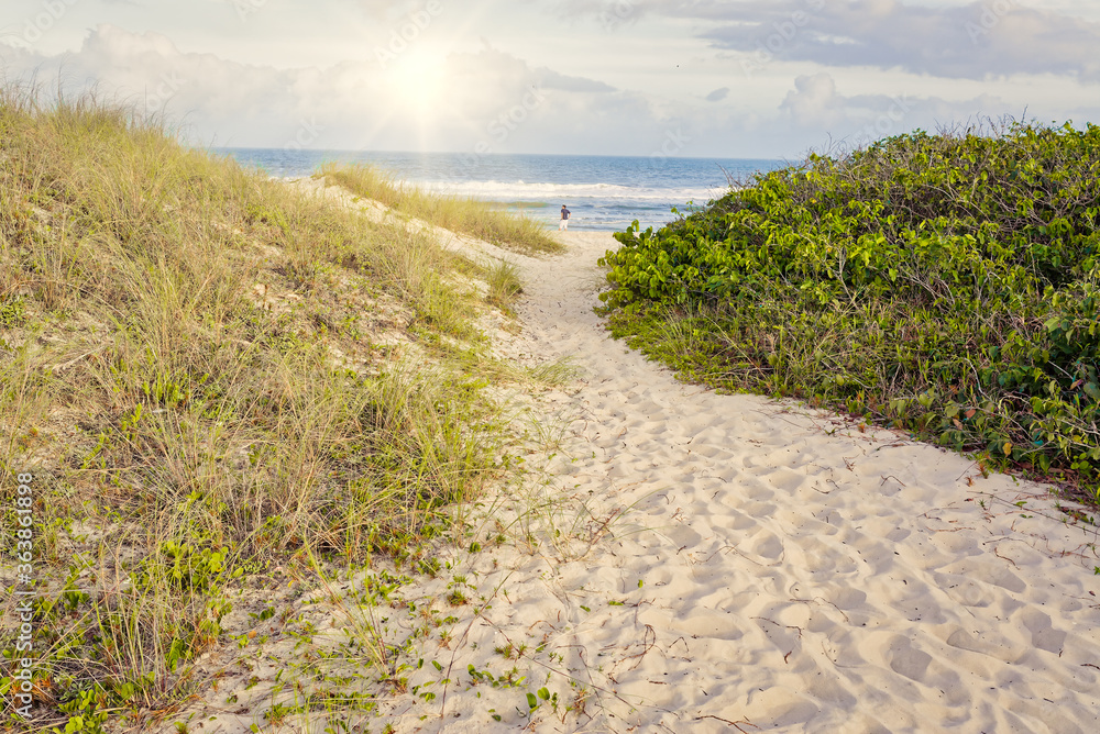 Beautiful scenic beach view at sunset, Florianopolis, Brasil, South America Beautiful scenic beach view at sunset, Florianopolis, Brasil, South America